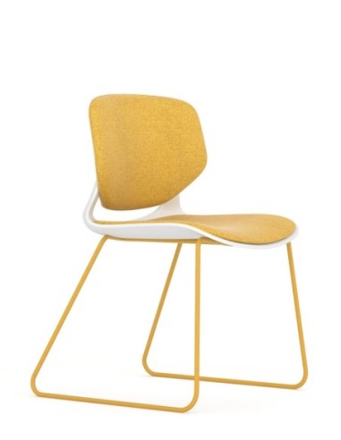Melody Multi-Purpose Chair Yellow Upholstered Seat and Back