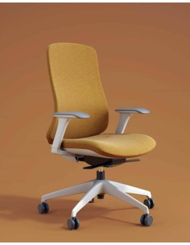 Fedo Designer Yellow Fabric Seat and Back Chair