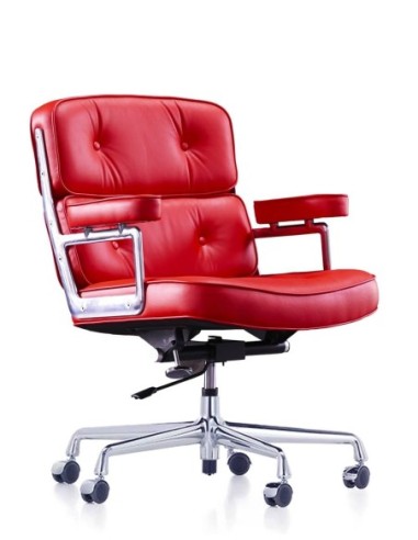 Lava Red Genuine Leather Executive Chair