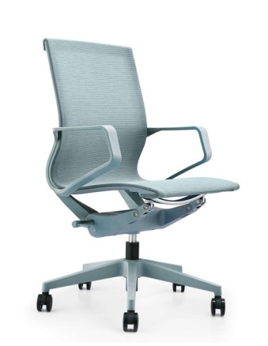 Airwave Ice Blue Low Back Designer Mesh Chair