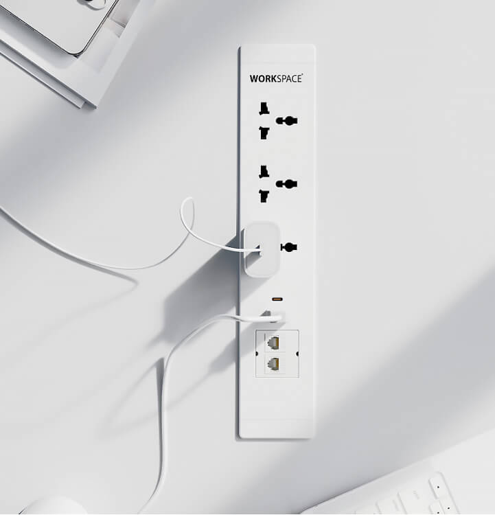 LANE 3-Way Embedded Power and Data Socket