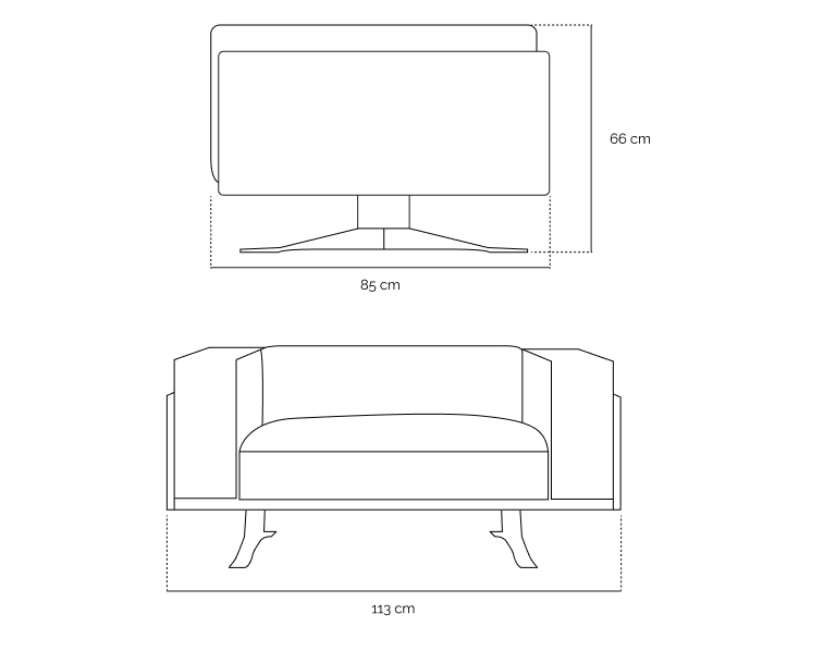 Boston  Single Seater Dimension