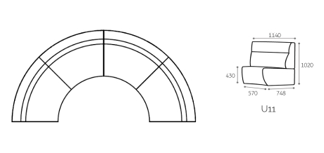 GENE Arch Round Modular Sofa System