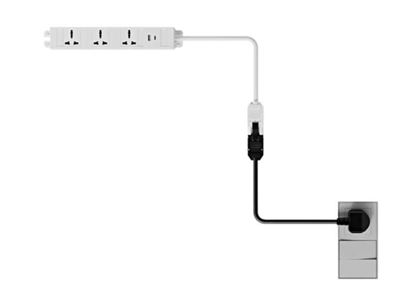 Single User Under-Desk Interlink Power Dimension