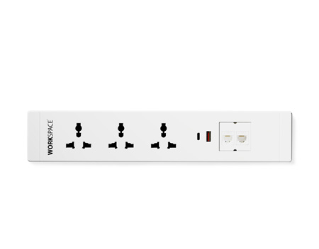 4x Embedded Power and Data Socket