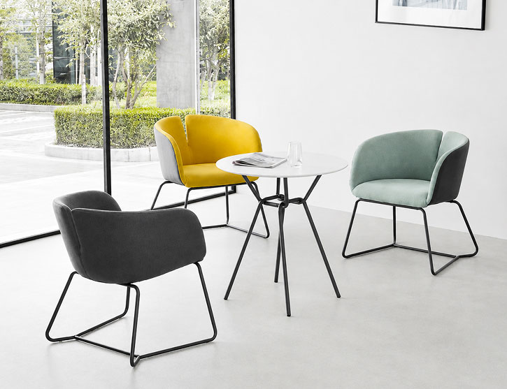 Skid Frame Armchairs